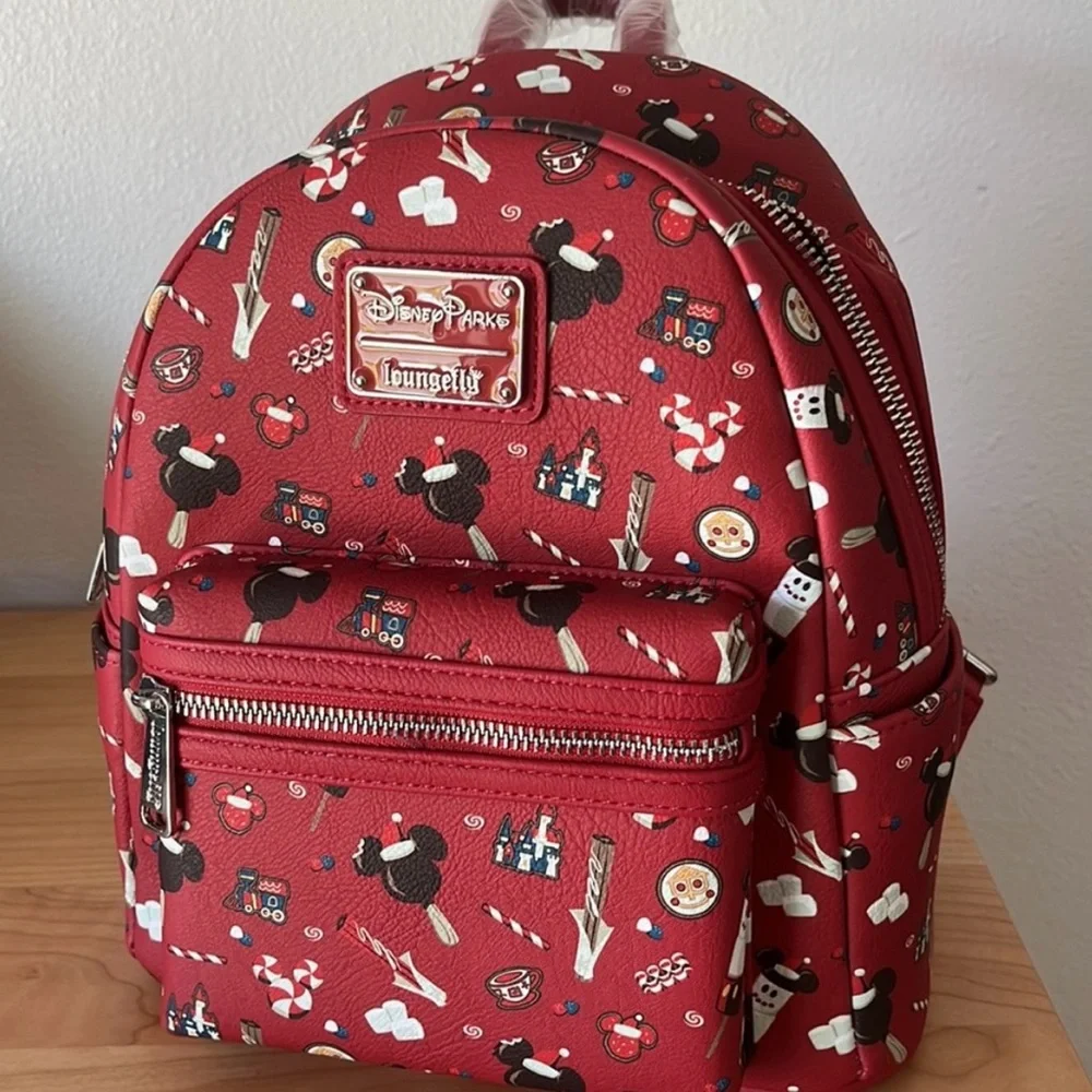 NWT Disney Loungefly Red Holiday Treats Backpack